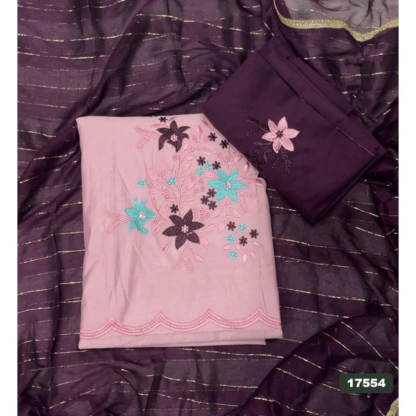 Cotton Silk Embroidery Suit Set