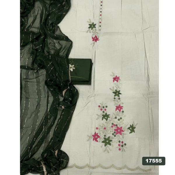 Cotton Silk Embroidery Suit Set