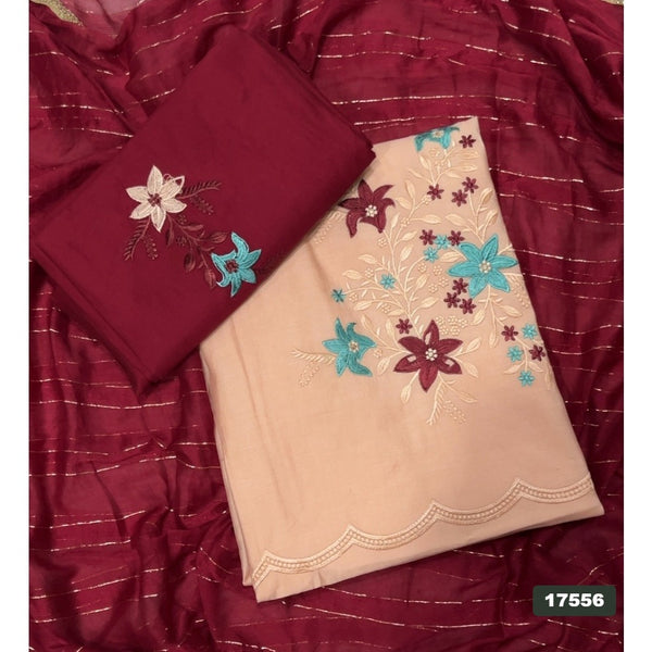 Cotton Silk Embroidery Suit Set