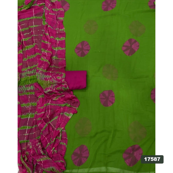 Gorgette Silk Embroidery Suit Set