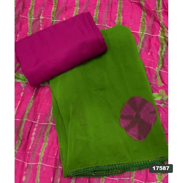 Gorgette Silk Embroidery Suit Set