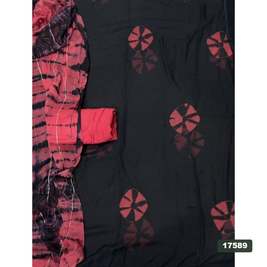 Gorgette Silk Embroidery Suit Set