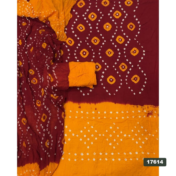 Pure Bandhej Cambric Cotton Suit Set