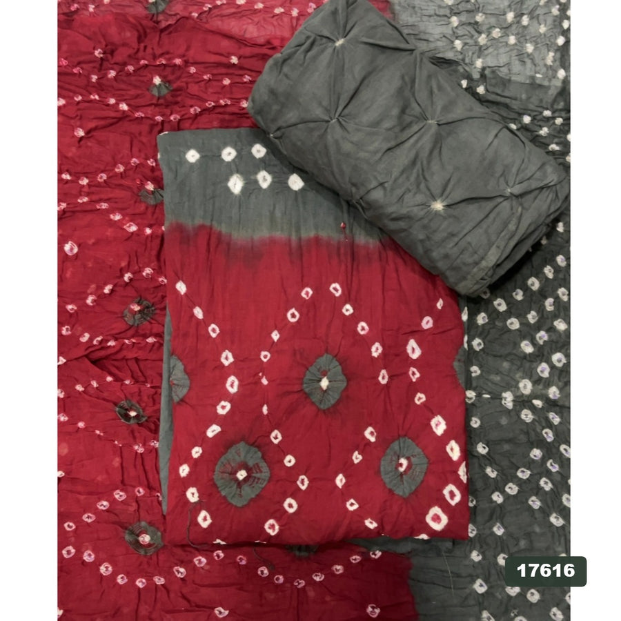 Pure Bandhej Cambric Cotton Suit Set