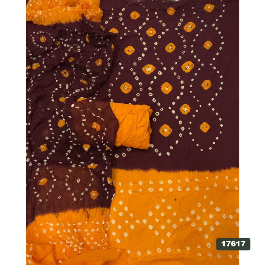 Pure Bandhej Cambric Cotton Suit Set