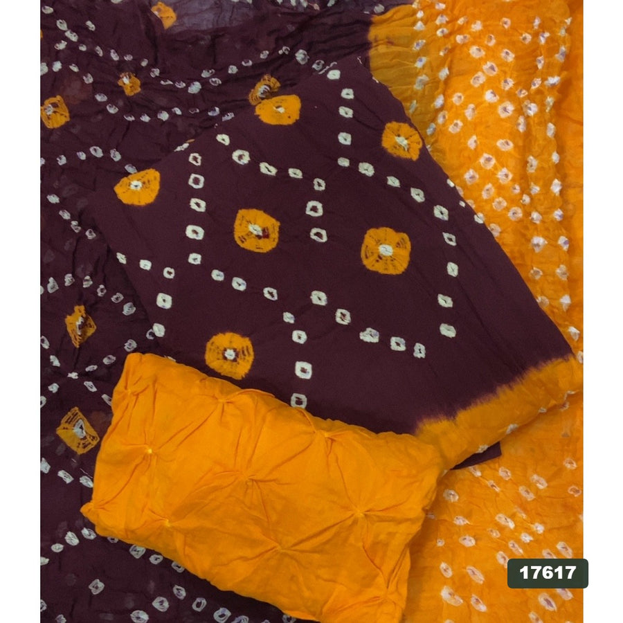 Pure Bandhej Cambric Cotton Suit Set