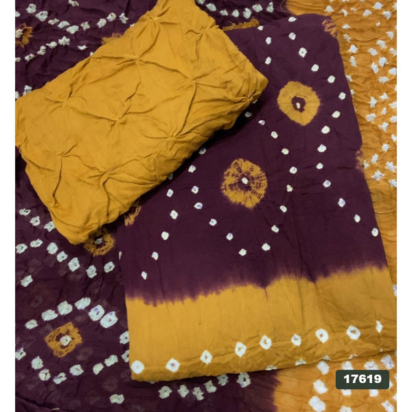 Pure Bandhej Cambric Cotton Suit Set