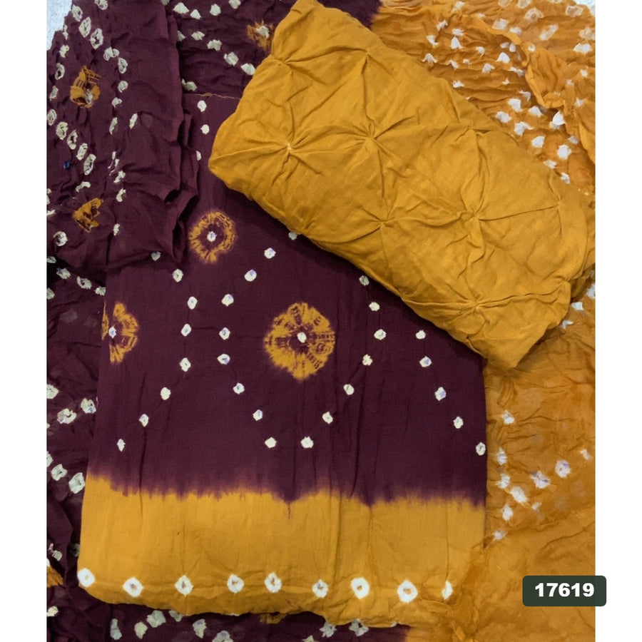 Pure Bandhej Cambric Cotton Suit Set