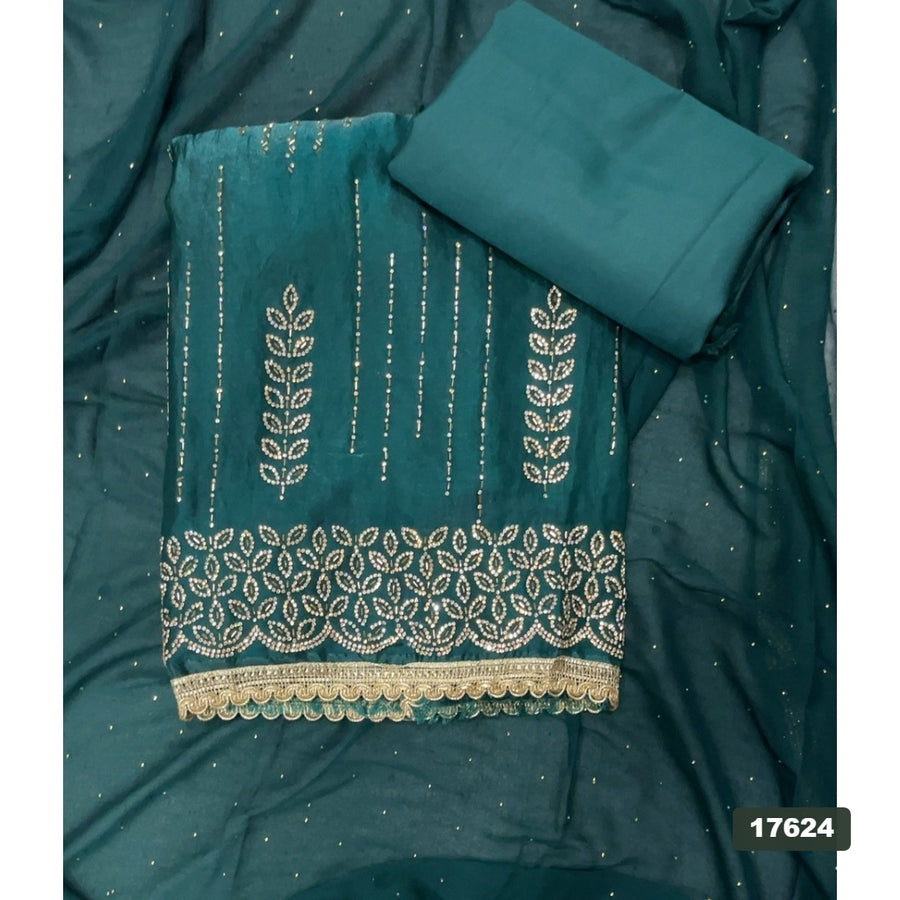 Silk Embroidery Suit Set