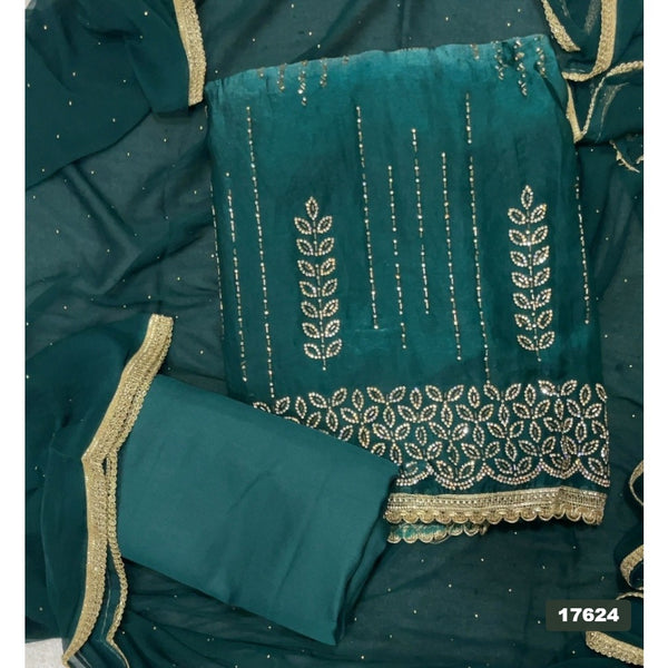 Silk Embroidery Suit Set