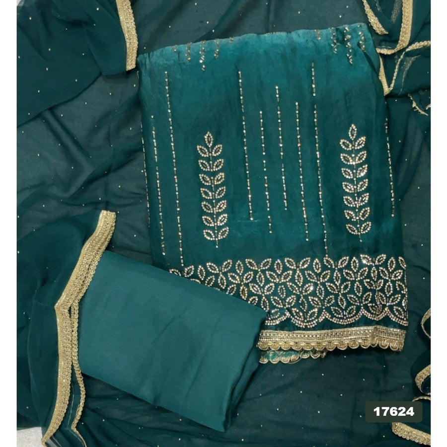 Silk Embroidery Suit Set
