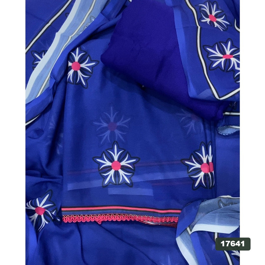Gorgette Silk Embroidery Suit Set