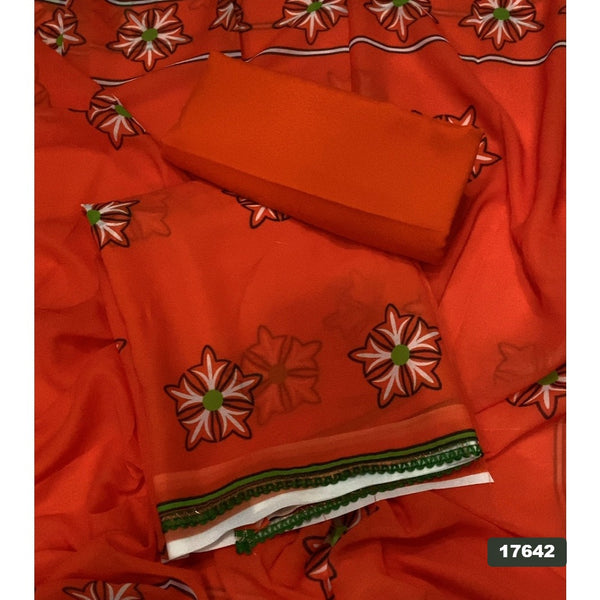 Gorgette Silk Embroidery Suit Set