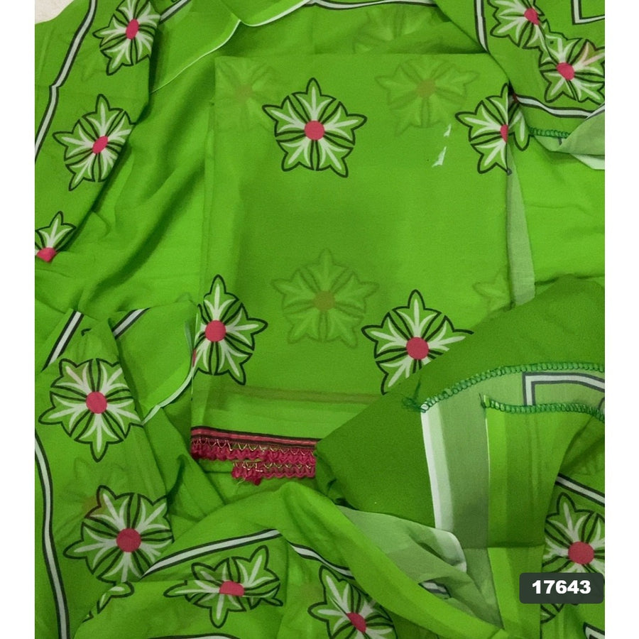 Gorgette Silk Embroidery Suit Set