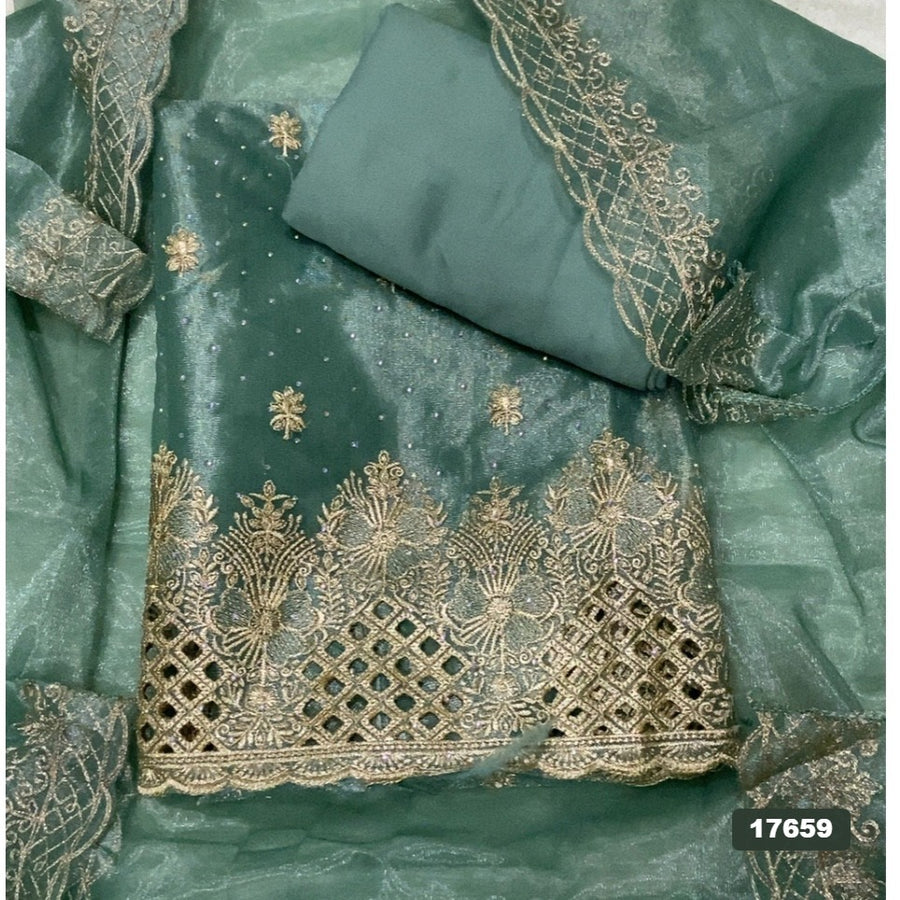 Silk Embroidery Suit Set