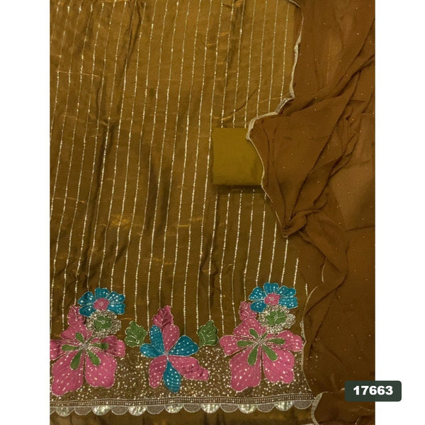 Silk Embroidery Suit Set
