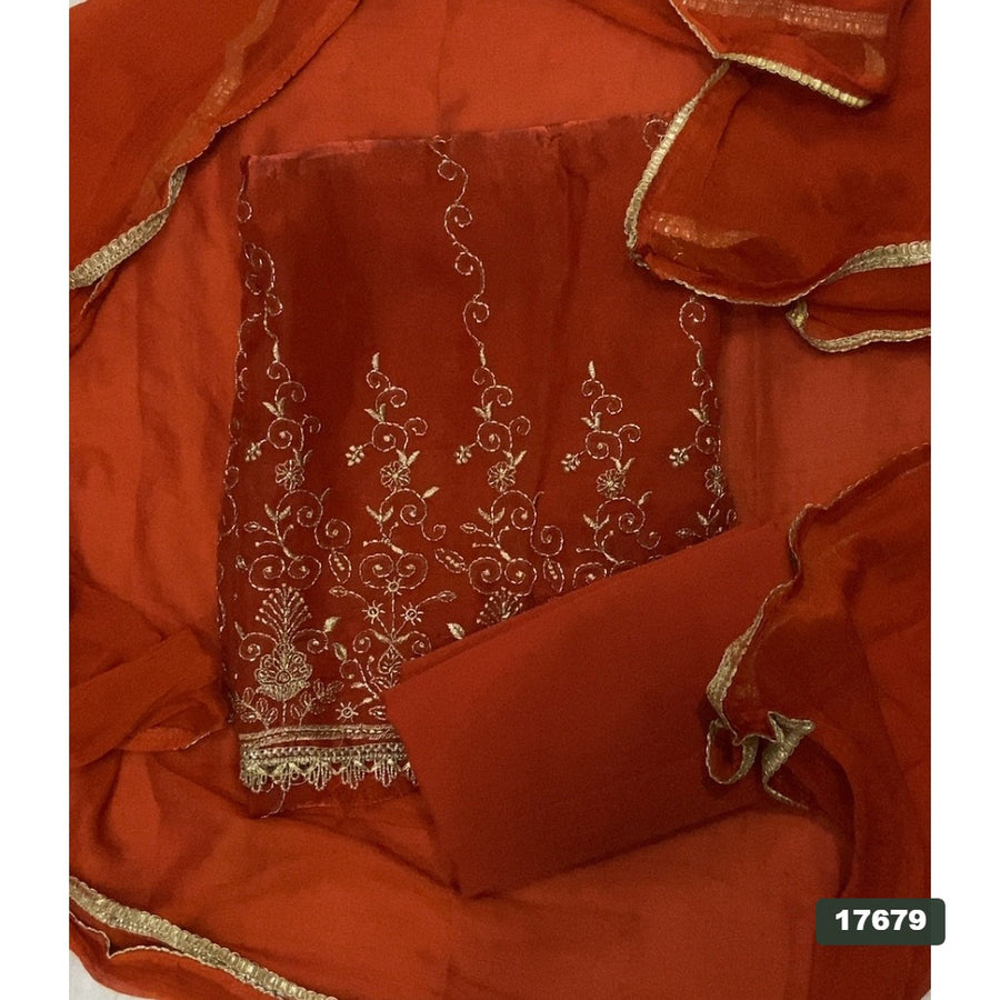 Silk Embroidery Suit Set