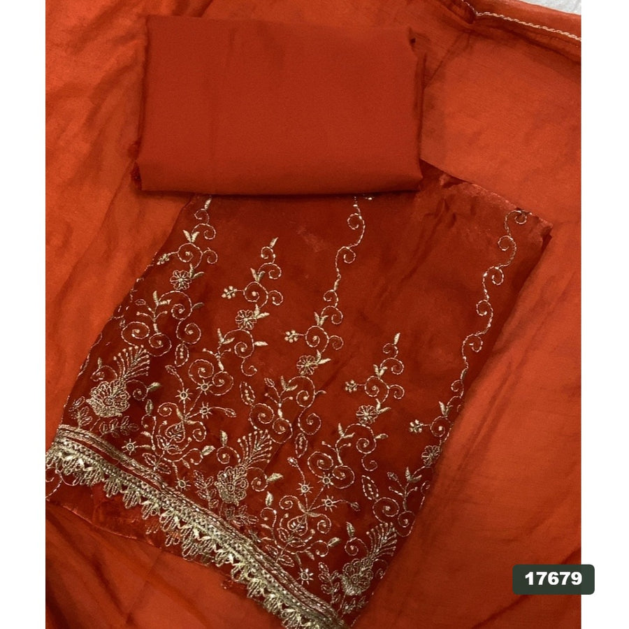 Silk Embroidery Suit Set
