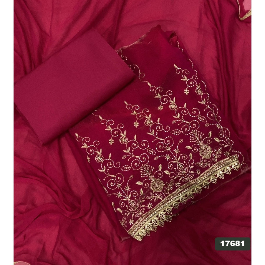 Silk Embroidery Suit Set