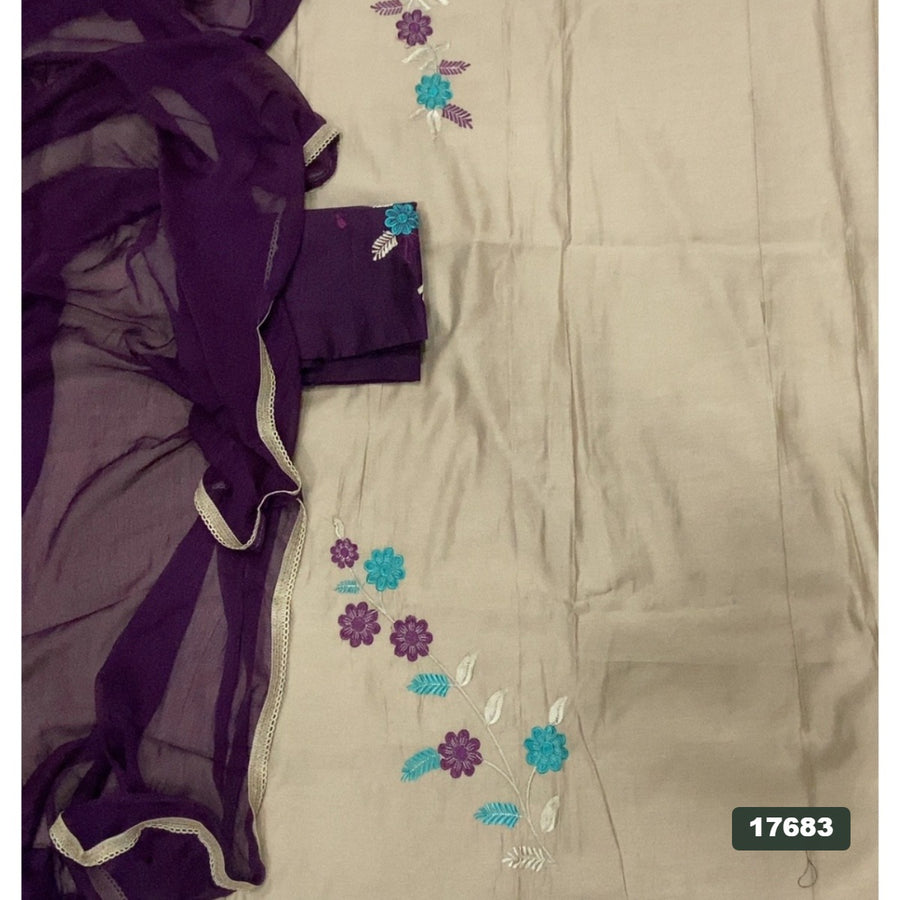 Cotton Silk Embroidery Suit Set