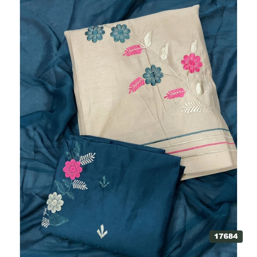 Cotton Silk Embroidery Suit Set