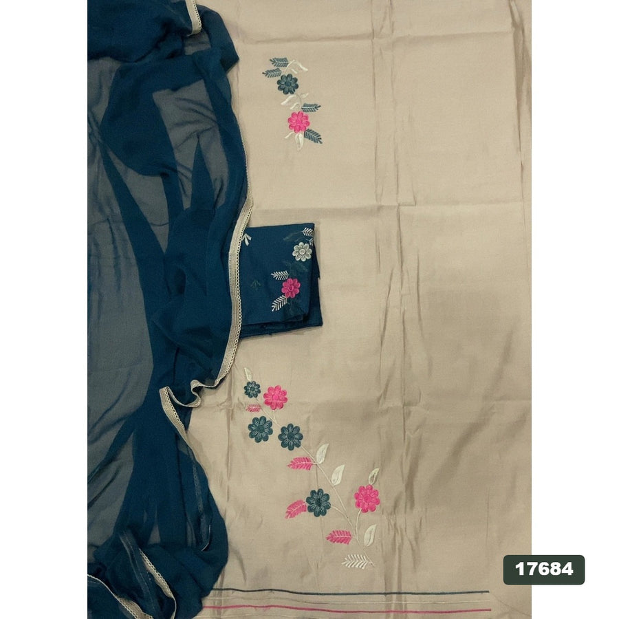 Cotton Silk Embroidery Suit Set
