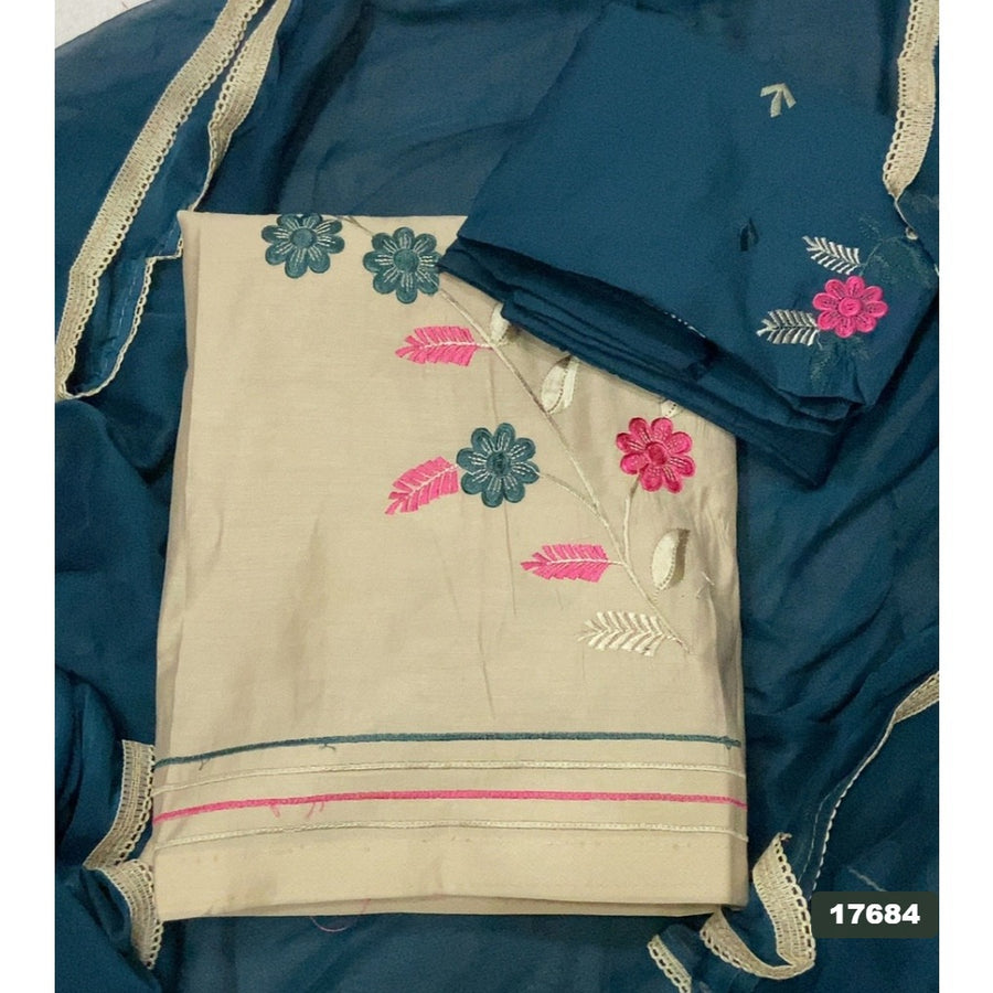 Cotton Silk Embroidery Suit Set