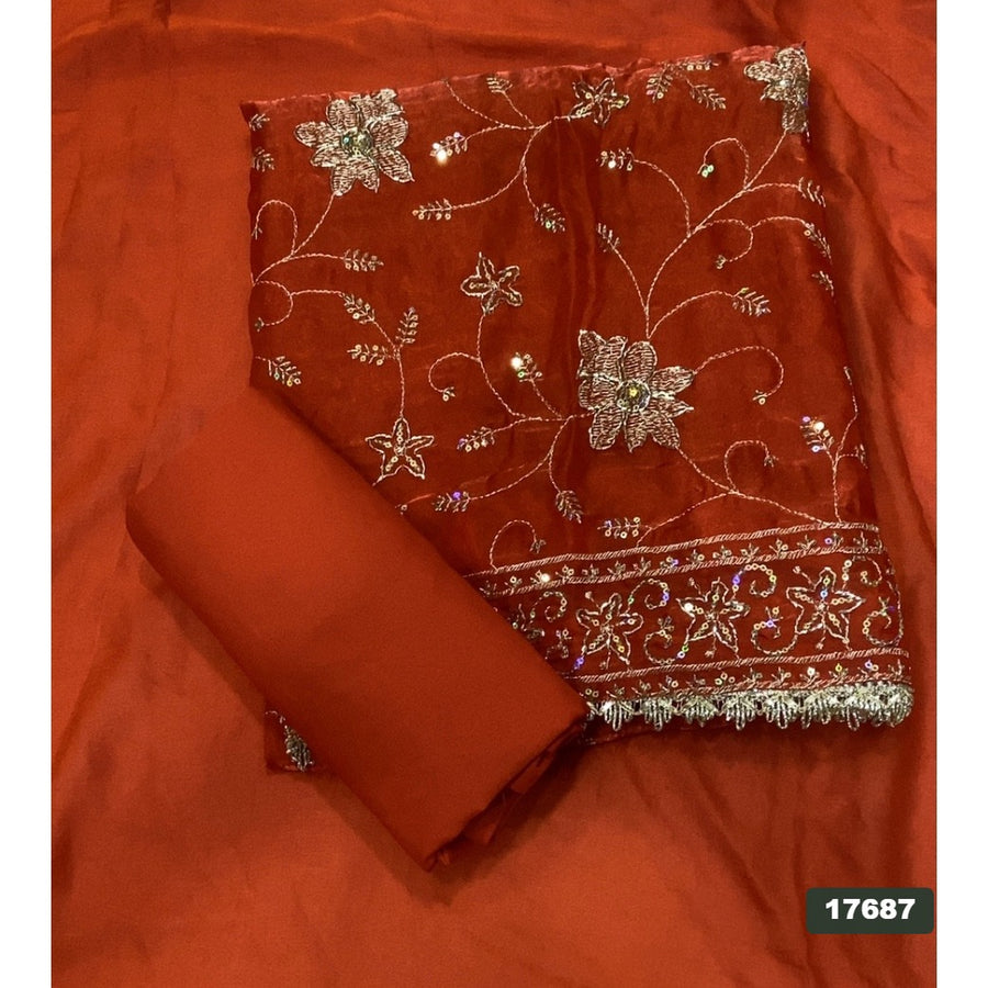 Silk Embroidery Suit Set
