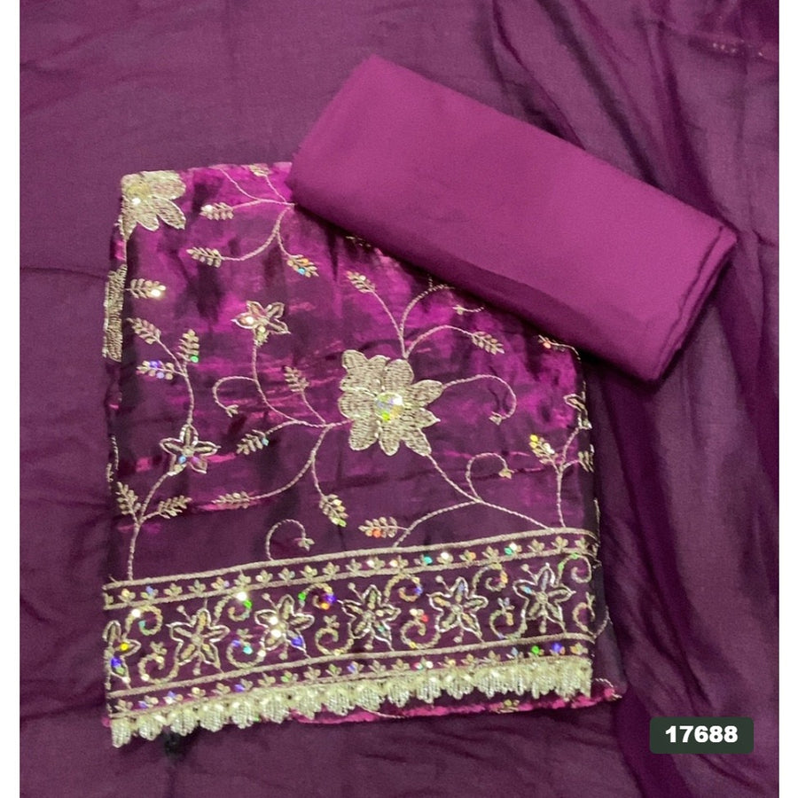 Silk Embroidery Suit Set