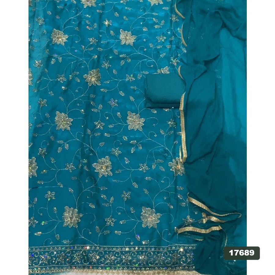 Silk Embroidery Suit Set