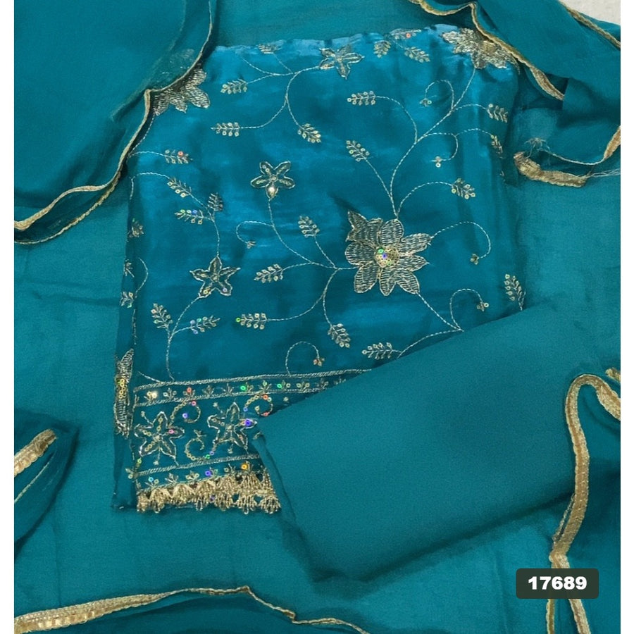 Silk Embroidery Suit Set