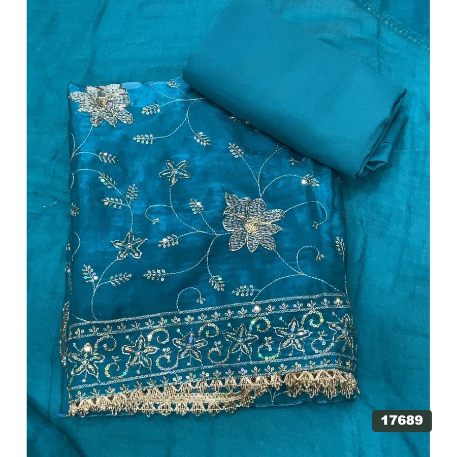 Silk Embroidery Suit Set