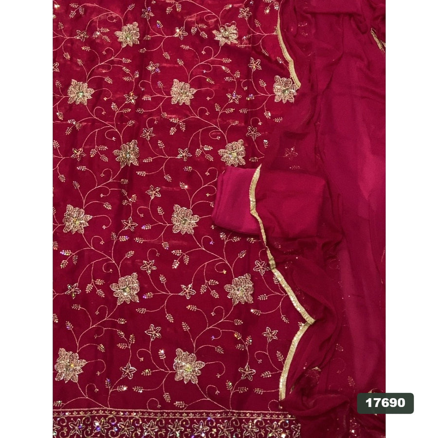 Silk Embroidery Suit Set