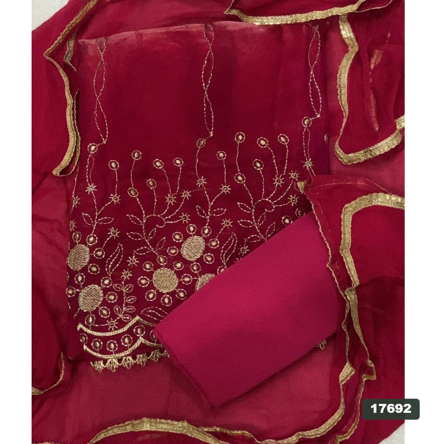 Silk Embroidery Suit Set