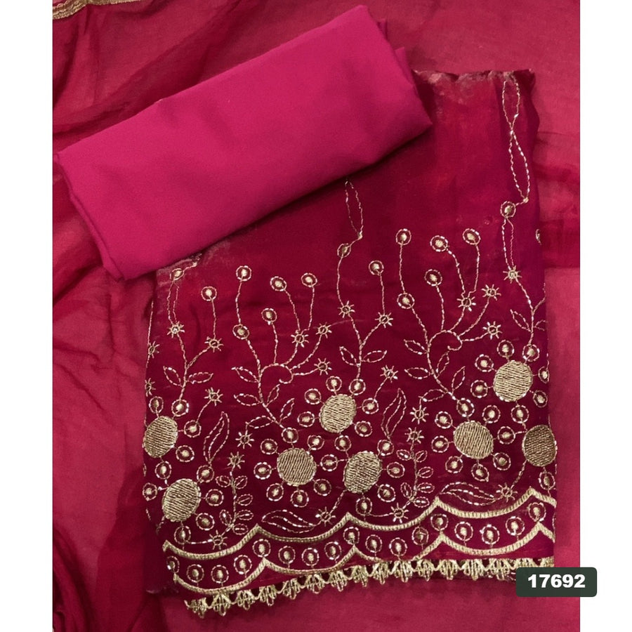 Silk Embroidery Suit Set