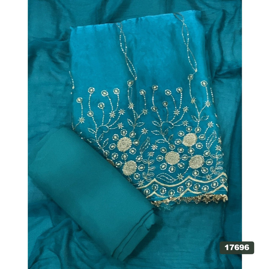 Silk Embroidery Suit Set
