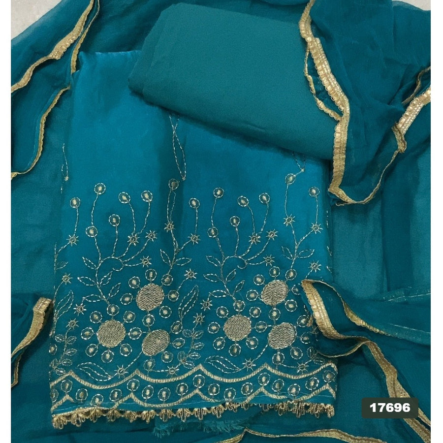 Silk Embroidery Suit Set