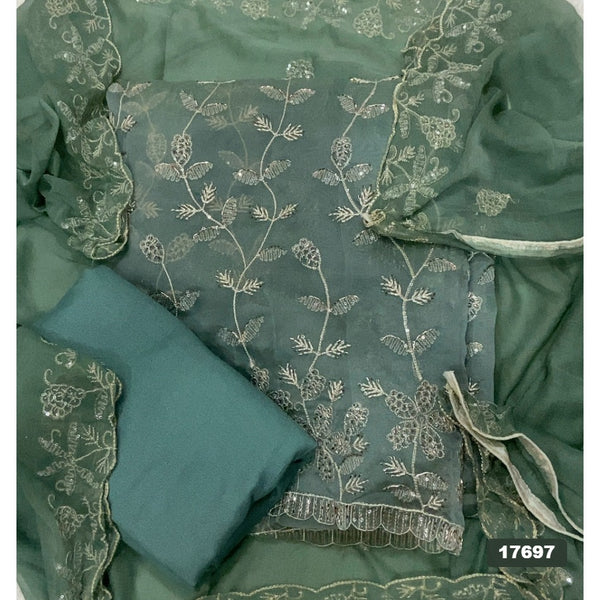 Shimmer Silk Embroidery Suit Set