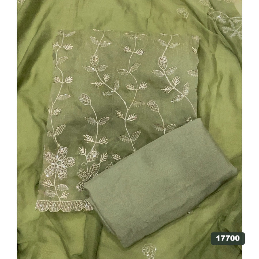 Shimmer Silk Embroidery Suit Set