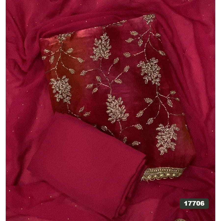 Silk Embroidery Suit Set