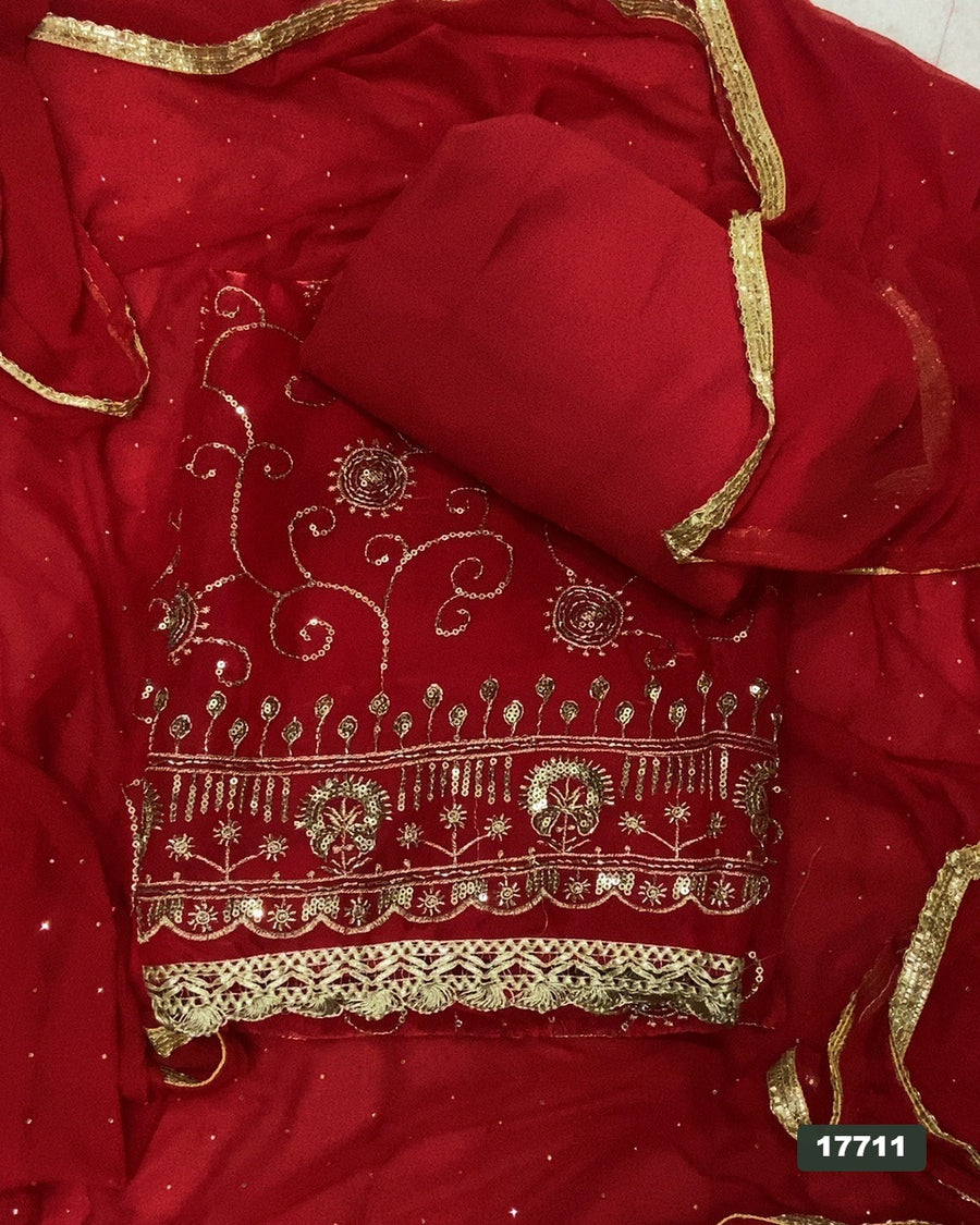Silk Embroidery Suit Set