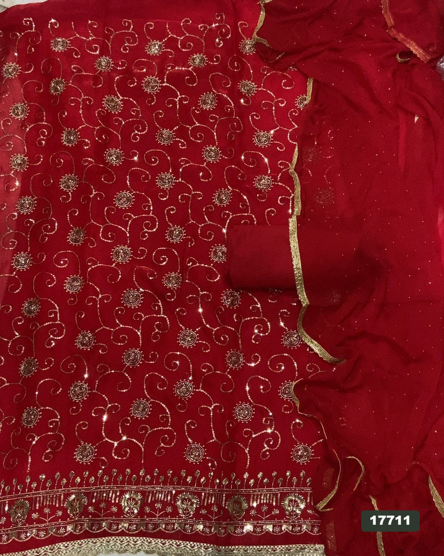 Silk Embroidery Suit Set