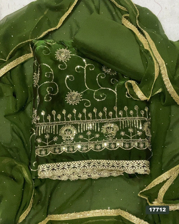 Silk Embroidery Suit Set
