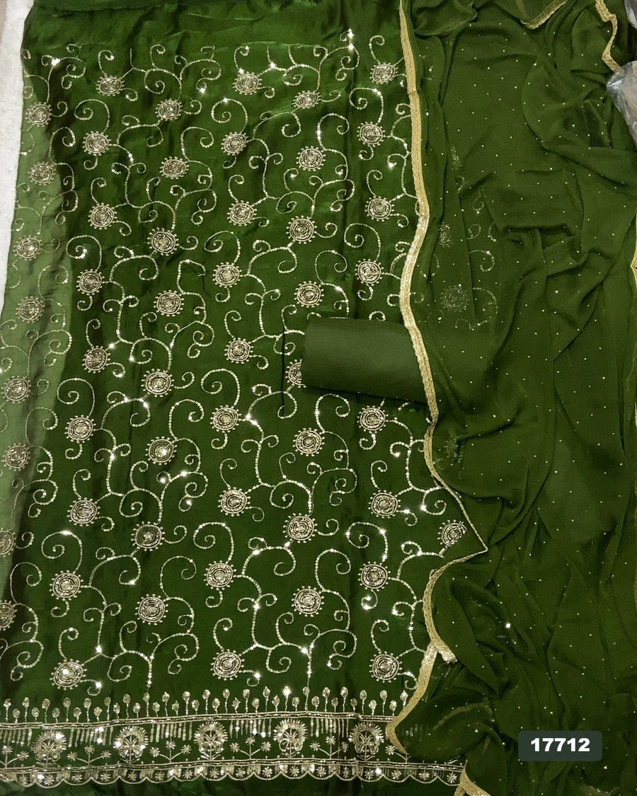 Silk Embroidery Suit Set