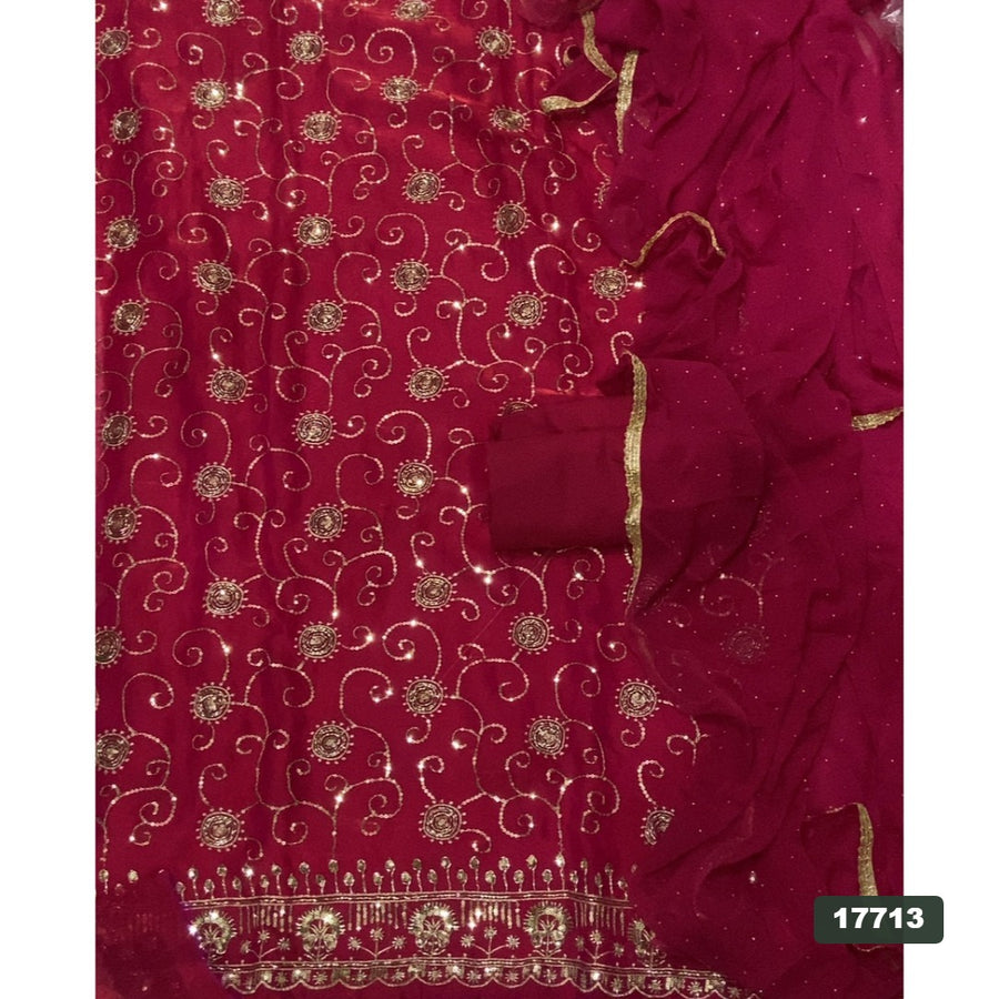 Silk Embroidery Suit Set