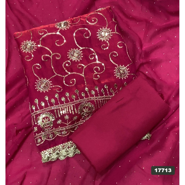 Silk Embroidery Suit Set