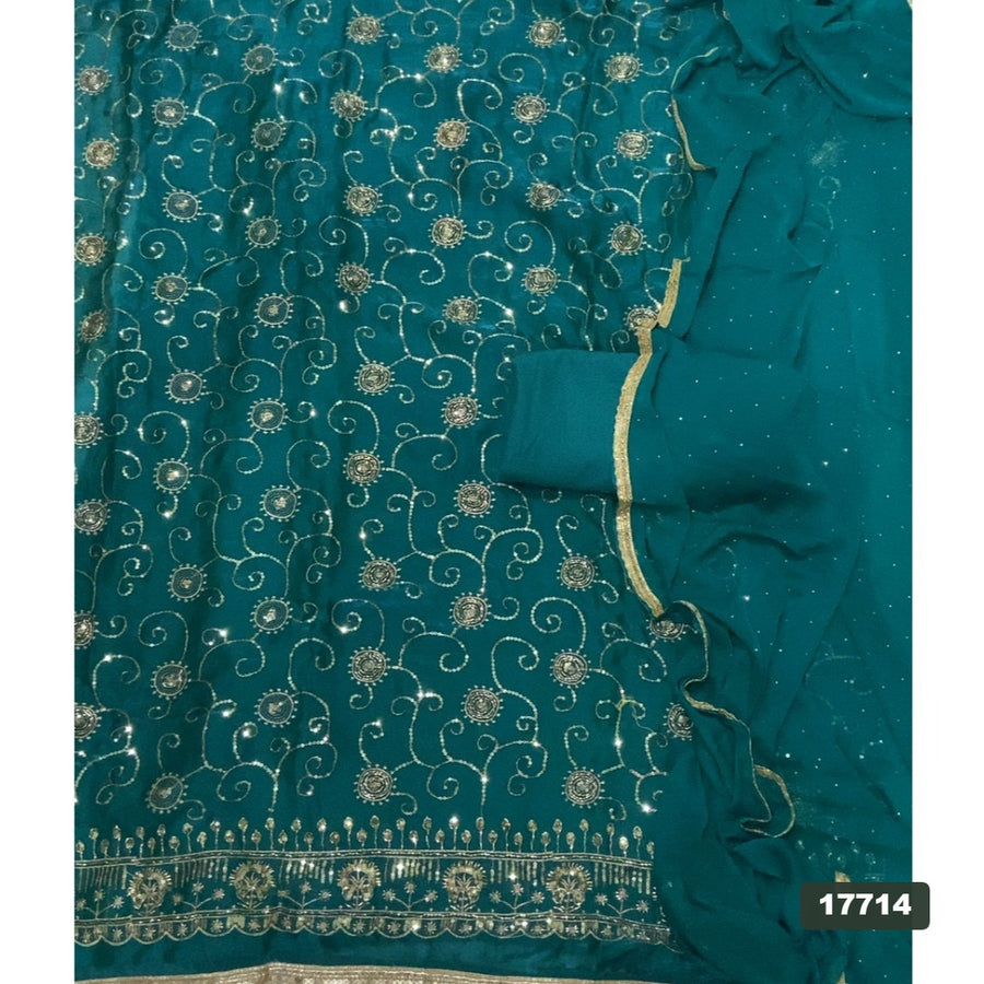 Silk Embroidery Suit Set