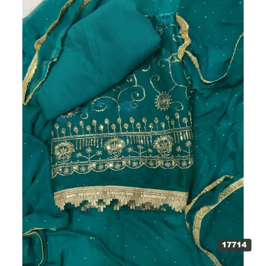 Silk Embroidery Suit Set