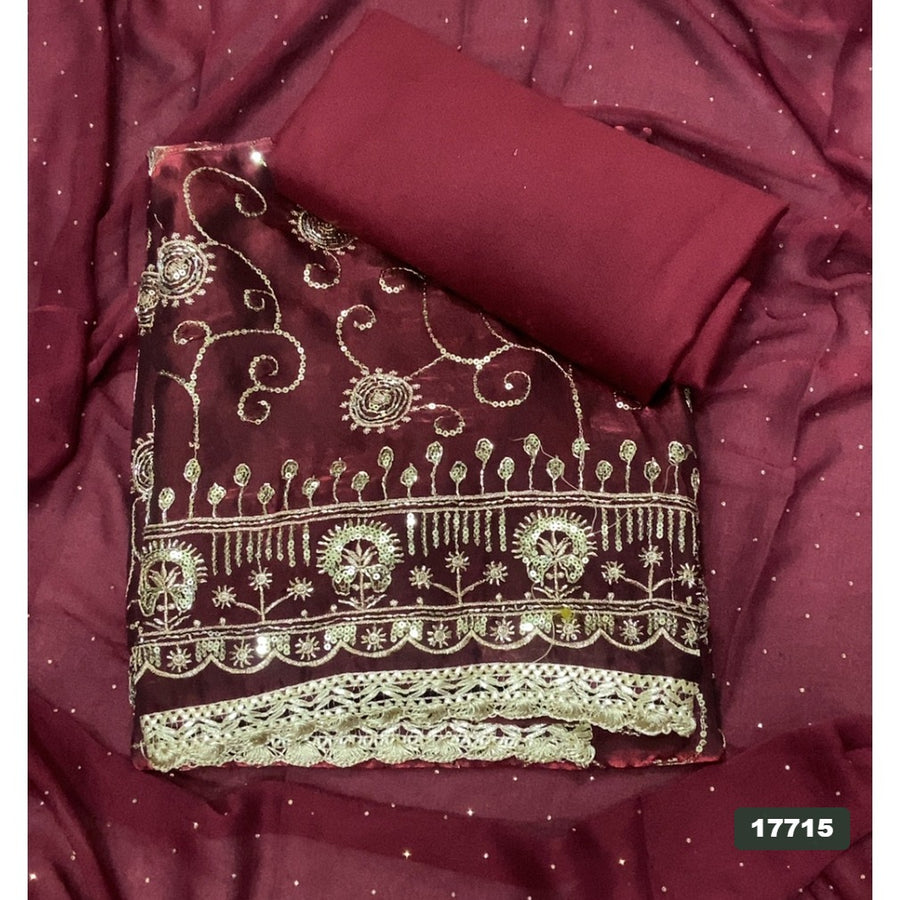Silk Embroidery Suit Set