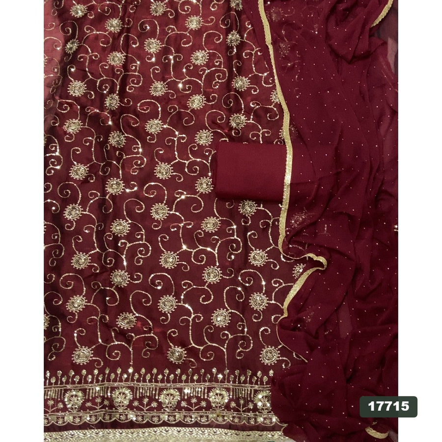 Silk Embroidery Suit Set